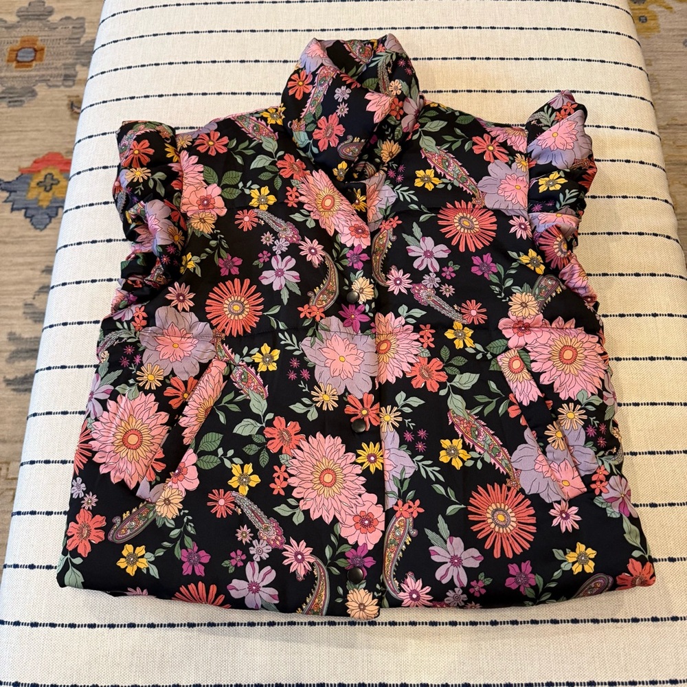 Floral Women's Puffer Vest